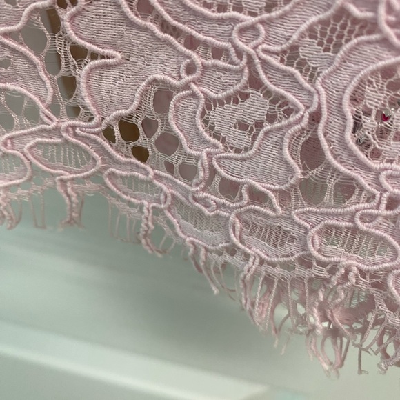 Bardot Blush Lace V-Neck Dress Size 8 - Picture 4 of 7